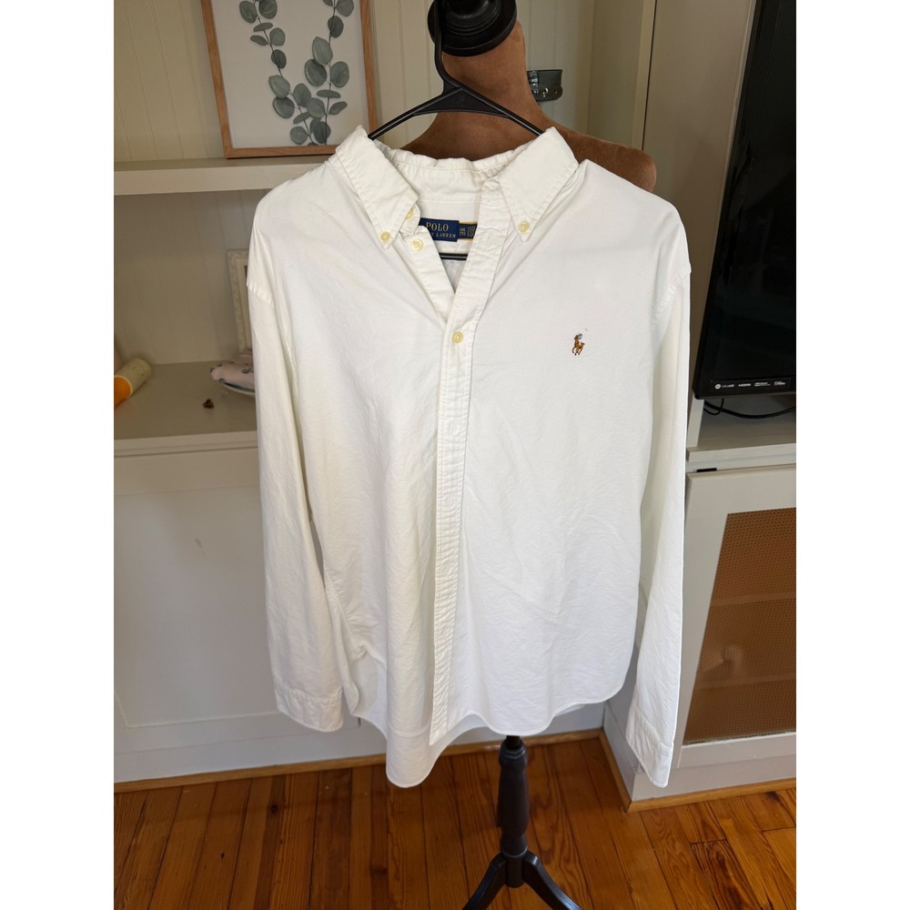 Polo Ralph Lauren White Oxford Button Down Shirt XXL Long Sleeve Pony Logo